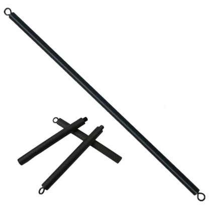 41Inch Resistance Band Bar for Full Body Workout, Portable Detachable Pilates, with 2 Carabineer Clips, Black