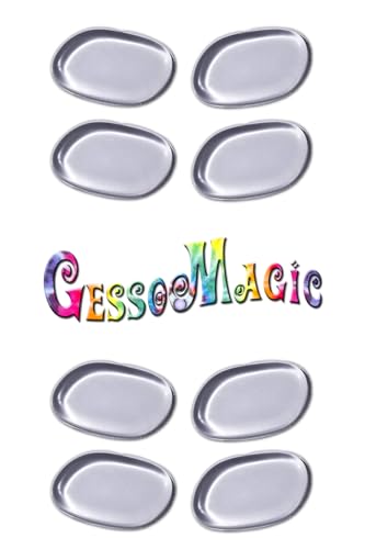 8-Pack! YippyGroove Gesso Canvas Primer Silicone Brush - Gesso Magic for Primer Paint - Art Supplies, Painting Supplies for Any Art Set, Acrylic Paint, Sculpting, Pottery & More (GMOrigx4Pack) - style: GMOrigx4Pack