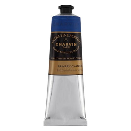 Charvin Extra Fine Professional Acrylic Paint - Primary Cyan, 150ml Tube, Triple-Milled, Lightfast Pigments, Open Stock Artist Acrylic Paints in Nature-Inspired Hues - color: Primary Cyan, size: 5.07 Fl Oz (Pack of 1)