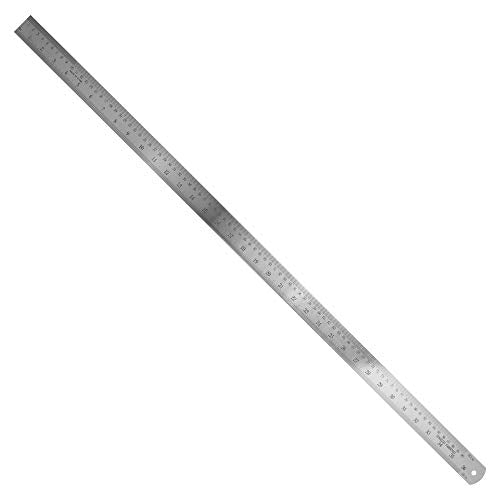 Pacific Arc Stainless Steel Ruler Inch and Metric, with 32nd and 64th Graduations, 36 Inches - style: 36 In