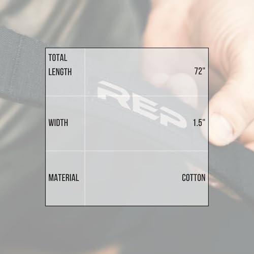 REP Fitness Cotton Stretching Strap – Yoga Band with Loops for Flexibility Training, Physical Therapy, Leg & Back Stretch, Exercise Equipment for Recovery, Hamstring Stretcher for Home Workouts, Black