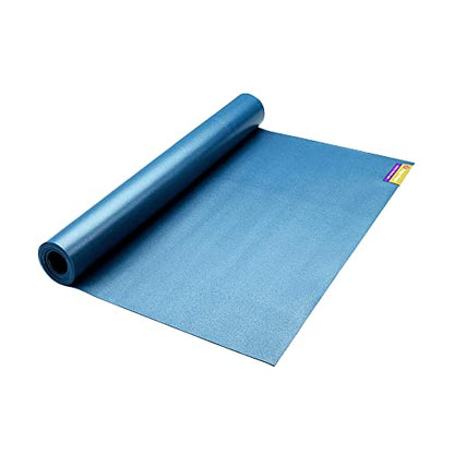 Hugger Mugger Tapas Travel Yoga Mat - Super Portable and Durable, Textured Sticky Surface, May be Folded or Rolled, Packable, Economical - color: Blue
