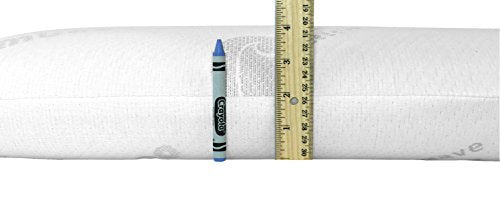 Bluewave Bedding Slim Gel Memory Foam Pillow for Stomach, Back and Side Sleepers - Therapeutic Design for Spinal Alignment, Better Breathing and Enhanced Sleeping (4-Inches Height, Standard) - size: 4"H (Standard), style: Gel Memory Foam