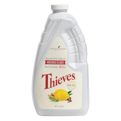 Young Living Thieves Household Cleaner Refill - 64 fl oz - All-Surface Home Cleaner - Plant-Based - Pet-Safe Formula - Water and Essential Oil Infused - size: 64 Fl Oz (Pack of 1)