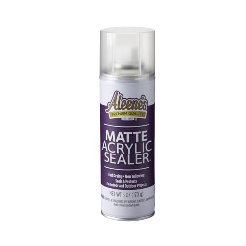 Aleene's Spray Finish 6oz Acrylic Sealer, 6 Ounce (Pack of 1), Clear-Matte - color: Clear - Matte