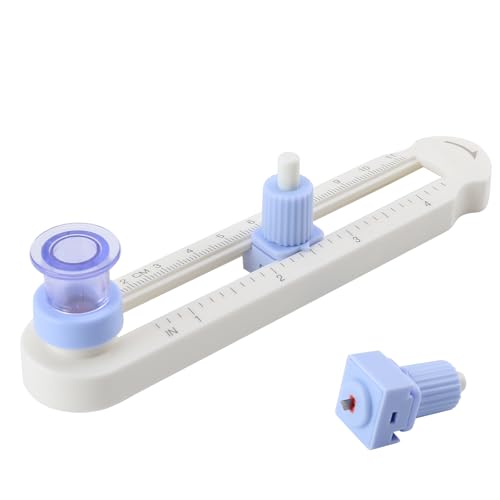 HAUSTGO Circle Cutter for Crafts, Cuts 1” - 4” (2-11cm) Perfect Circles for Scrapbooking, DIY Cards & Home Decor, Fits Paper, Cardstock & Foam, Comes with 2 Replacement Blades - color: Purple