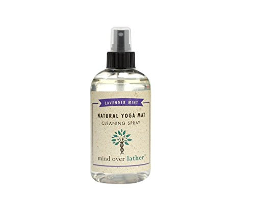 Mind Over Lather Yoga Mat Cleaner & Cleaning Spray 8oz 100% Natural Essential Oils | Lavender Mint | Cleans, Deodorizes & Restores All Mats | Non-Toxic