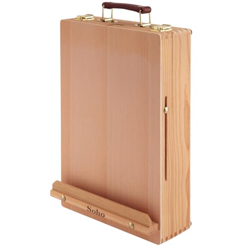 Jerry's Artarama Master Artist Oil Paint Set Includes Wood Art Supply Carrying Case Sketchbox w/Easel & 5-Pack 12x16 Canvas Panels for Painting
