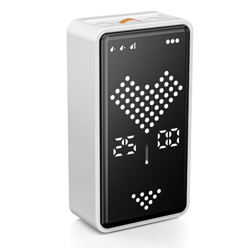 Visual Timer, Rechargeable Digital Hourglass Timer with LED Display - color: White