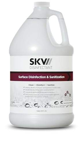 SKV Surface Disinfection and Sanitization | Cleans, Deodorizes, and Disinfects, Made with Hypochlorous Acid and Destroys 99.9% of Viruses and Bacteria. 1 Gallon - size: 128 Fl Oz (Pack of 1)