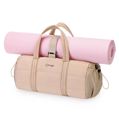 Small Gym Bag for Women Sports Duffel Bag w/Yoga Mat Holder Pink - color: Pink, size: 20l Medium