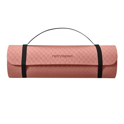 Retrospec Zuma 1/2" Yoga Mat Non Slip Exercise Mat For Pilates, Workout - color: Rose