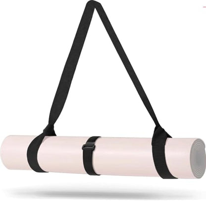 1Pc Black Yoga Mat Carrier Strap, Exercise Mat Carrier Adjustable Sling Weight Loss Fitness Binding Rope