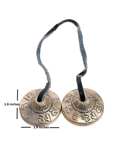Tingsha Cymbals Bells - Easy To Play - Meditation Mindfulness Bronze Chime For Chakra Healing Sound Bath Spiritual Gifts Handcrafted Tibetan By Himalayan Bazaar (Pack of 2) - size: 1.6 Inches (Pack of 2)