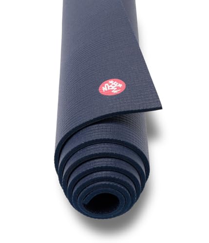 Manduka PRO Yoga Mat - 6mm | Lifetime Durability | Hygienic Construction | Premium Studio Quality | Teacher Approved - color: Midnight, size: 71" x 26"