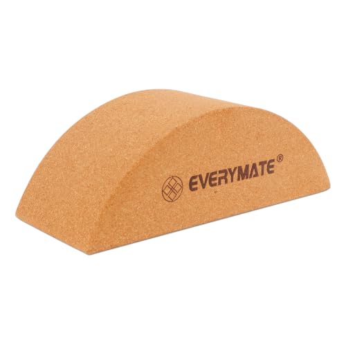 EVERYMATE Cork Balance Board Kit, Foot & Ankle Strengthener with Massage Roller/Ball,Balance Board Half & Half-Moon Ball, for Enhance Mobility & Prevent Falls Improve Foot Function for Home/Office/Gym - color: Half-Moon-1