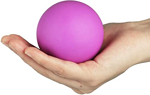 WOVTE Massage Lacrosse Ball for Sore Muscles, Shoulders, Neck, Back, Foot, Body, Deep Tissue, Trigger Point, Muscle Knots, Yoga and Myofascial Release (Purple) - color: Purple