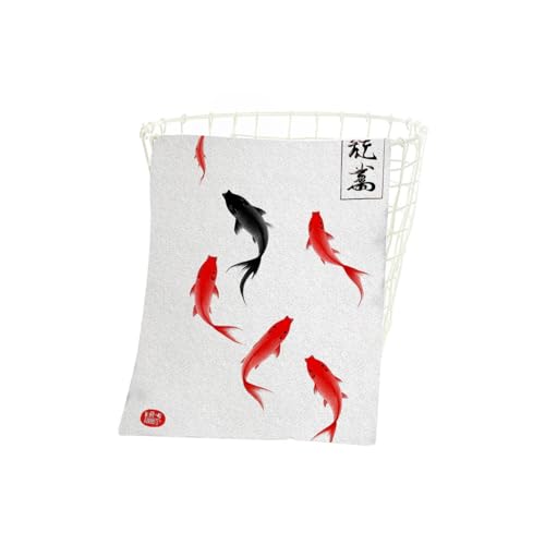 Fish Classic Chinese Carp Pond Beach Towel Nature Ink Artistic Face Towels Suit Travel Sports Pool Swimming Bath Camping Spa Gym Yoga,15x30 Inch - color: Fish Classic Chinese Carp Pond