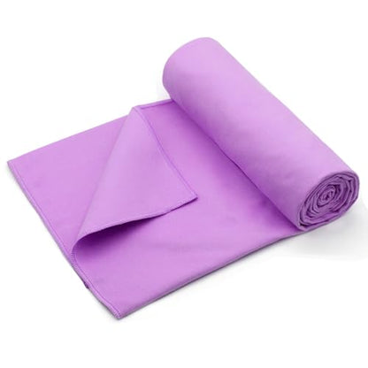 Eunzel 2 Pack Hot Yoga Towel Non Slip Yoga Mat Towel Non-Slip Sweat Absorbent Microfiber Towel for Hot Yoga, Pilates and Workout 72" x 26.5", Blue/Purple - color: Z-blue/Purple (2 Pack )
