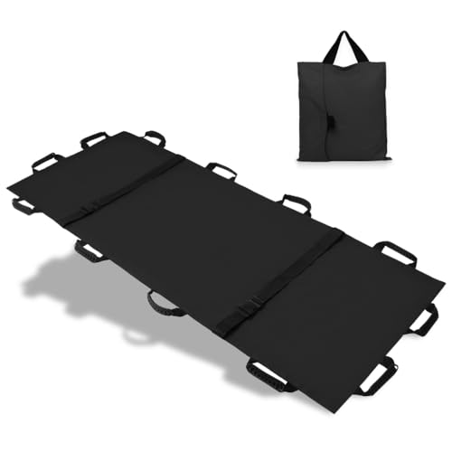 Emergency Patient & Large Dog Transport Stretcher Gurney, 400 lbs - color: Black, size: One-Pack