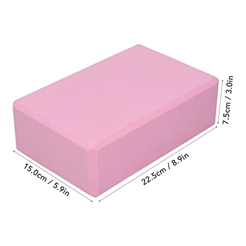 Yoga Blocks, Premium EVA Foam Non Slip Yoga Blocks 2 Pack Pink Provides Stability Support for Yoga Pilates Meditation 15 x 22.5 x 7.5cm