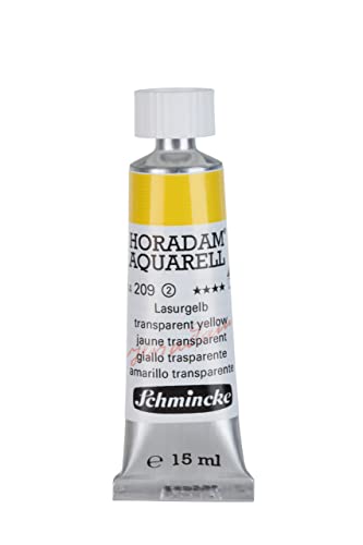 Schmincke - HORADAM® AQUARELL - finest artists' watercolours, glaze yellow - 15 ml - color: 209 transparent yellow, size: 0.5 Fl Oz (Pack of 1)