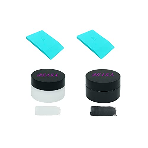DGAGA 2 PCS Chalk Paste Paint with 2 PCS Mini Squeegees Chalk Paste Paint for Stencils Squeegee for Stencil Paste Ink Screen Printing Tool for Silk Screen Stencils on Wood,Ceramic,Fabric Art Supplies - color: 2 Bottles chalk ink+2 mini squeegees