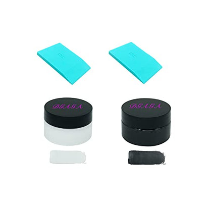 DGAGA 2 PCS Chalk Paste Paint with 2 PCS Mini Squeegees Chalk Paste Paint for Stencils Squeegee for Stencil Paste Ink Screen Printing Tool for Silk Screen Stencils on Wood,Ceramic,Fabric Art Supplies - color: 2 Bottles chalk ink+2 mini squeegees