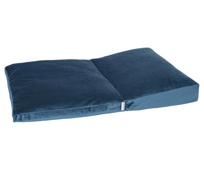 Meditation Cushion,Velvet Meditation Pillow and Zabuton 2-in-1 Portable Design(50 * 70CM). (Blue, Service H：9cm) - color: Blue