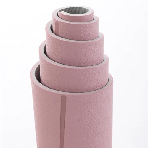 Pink Non Slip Yoga Mat Thick Exercise Mat for Yoga Pilates Meditation Yoga Mats Yogamat Ideal for Home Gym and Fitness Training - size: 72"x24"x1/4"