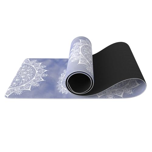 FOLAI Extra Thick Yoga Mat 6mm - color: Mandala Blue