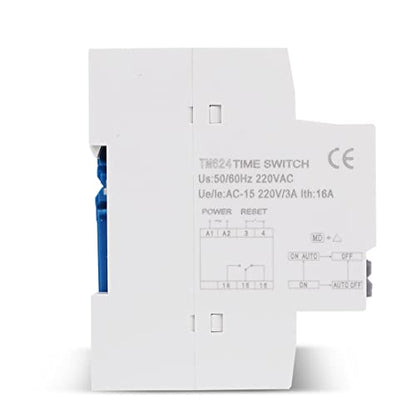 TM624 40-Group School Factory Automatic Bell Timer 1-99s Interval Programmable Digital Time Relay LCD Display DIN Rail Mount