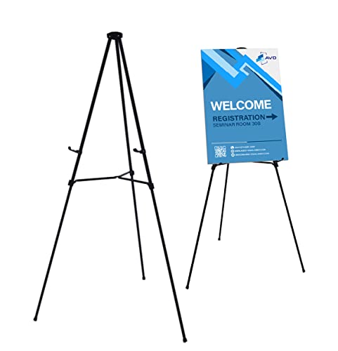 Lightweight Aluminum Telescoping Display Easel, 70 Inches, Black - style: Black Display Easel