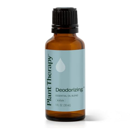 Plant Therapy Deodorizing Essential Oil Blend 30 mL (1 oz) Pure & Undiluted | Pure Essential Oil Blend, Great for Diffusers, Shoes, Gym Bags, and DIY Cleaning Solutions - size: 1 Fl Oz (Pack of 1)