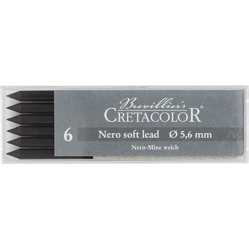 Cretacolor Nero Charcoal Oil Drawing Sticks, Nero Drawing Lead (oily) #1 Soft - style: Nero Soft