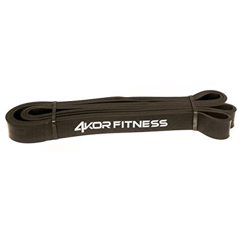 Pull Up Assist Band by 4KOR Fitness Heavy Duty 41" Resistance Loop Band for Mobility, Crossfit, Weightlifting, Therapy, Home or Gym Workouts and More - color: Midnight Black - 20 to 70 Pounds - 0.8 Inches