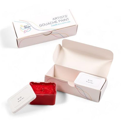Gouache Scarlet Refills (50ml/1.7oz)|Intense Pigments, Easy Color Refill (2 pcs.)