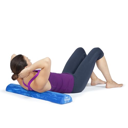 OPTP PRO-Roller Soft Density Foam Roller – Half-Round, Blue, 36"L x 3"H | Low density soft foam roller for physical therapy, Pilates, yoga foam roll exercises, and muscle recovery, Half-round - color: Blue 36" X 6" X 3" Half-round