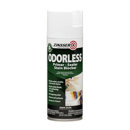 Rust-Oleum Zinsser High Hide Cover-Stain Primer, 13oz | 13oz primer-sealer. Blocks stains & seals surfaces with superior adhesion for interior/exterior wood, drywall & metal. - size: 13 Ounce (Pack of 1)