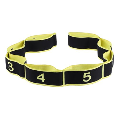 Stretch Strap, Yoga Stretching Band, Elastic Stretching Strap, Yoga Stretch Strap with 8 Loops, for Effective Stretching - color: Yellow