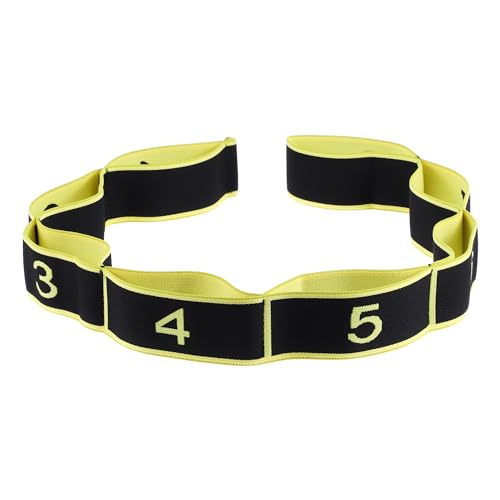Stretch Strap, Yoga Stretching Band, Elastic Stretching Strap, Yoga Stretch Strap with 8 Loops, for Effective Stretching - color: Yellow