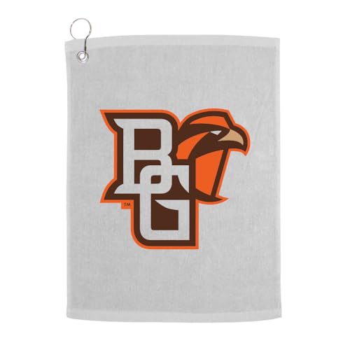 Sport Your Gear Bowling Green Falcons Golf Bag Towel - Officially Licensed - Athletic Logo - Ultra-Absorbent, Grommet Attachment, Keeps Clubs & Hands Dry - color: Bowling Green