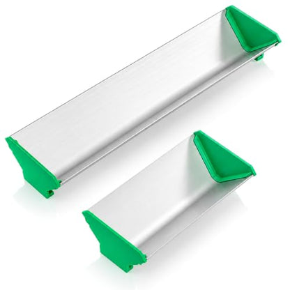 ZOOFOX 2 Pack Emulsion Scoop Coater for Screen Printing, 6" 12" Dual Edge Aluminum Silk Screen Scoop Coater for Silk Screen Printing Coating Tool, Screen Printing Supplies