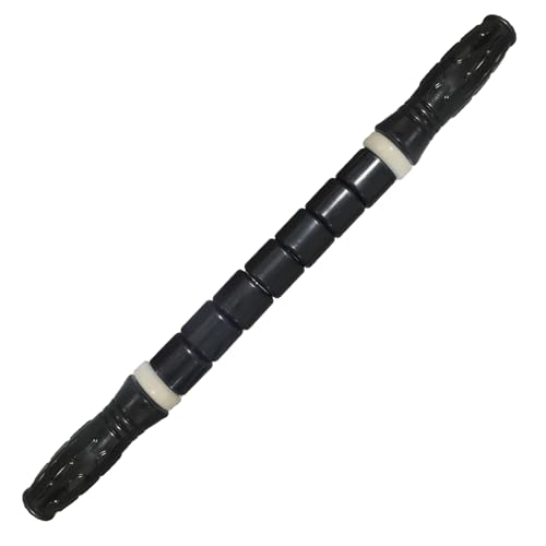 Muscle Roller Stick Ctwctr Massage Roller for Lymphatic Drainage, Cellulite Massager, Leg Massager for Circulation and Pain Relief, Deep Tissue & Trigger Point Massage - color: Black