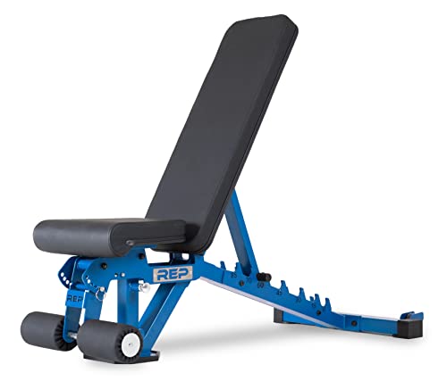 Rep Fitness 조절 가능한 벤치 – AB-3000 FID – 플랫/인클라인/디클라인 - color: 매트 블루