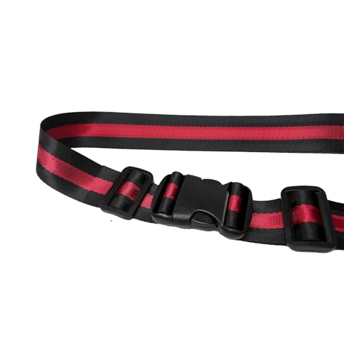 MAGARROW 65" 1.5" Utility Straps with Buckle Adjustable, 4-Pack (RED/Black (4-PCS)) - color: RED/Black, size: 1.5 in x 5.4 ft