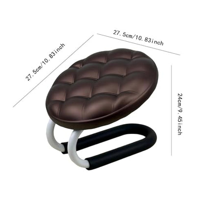 Kneeling Meditation Stool, Prayer Bench Gift Portable Kneeling Bench, Lightweight Meditation Bench Seat for Studio, Praying, Brown - color: Brown（round)