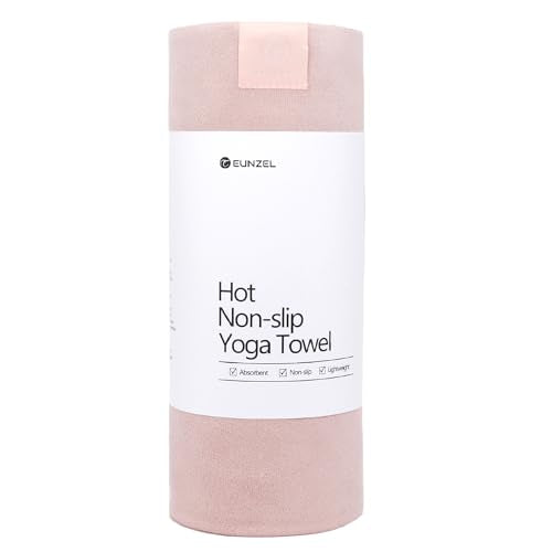 Eunzel Hot Yoga Mat Towel, Soft Suede Microfiber 72" x 26.5" | Super Absorbent, Soft Suede Microfiber, Hot Yoga & Bikram, Comfortable Practice Surface - color: Pink (Yoga Towel, 72"x26.5")