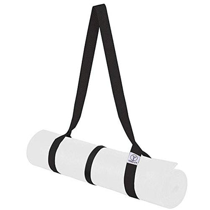 Yoga Mat Carrier Strap, Adjustable Thick Straps Sling for Carrying Large Mats, Stretching Band - color: 1pc Black