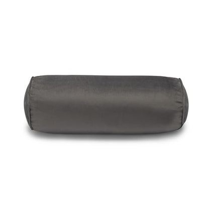 Neck Roll Pillow - color: Dark Grey (Vetlet)